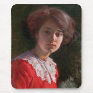 Portrait einer Lady (von Elin Danielson-Gambogi) Mousepad