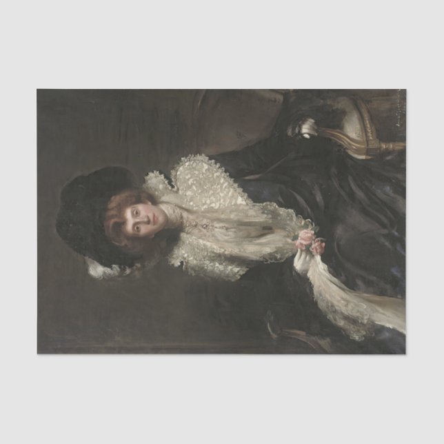 Portrait einer Lady von Hugh de Twenebrokes Seidenpapier (Vorderseite)