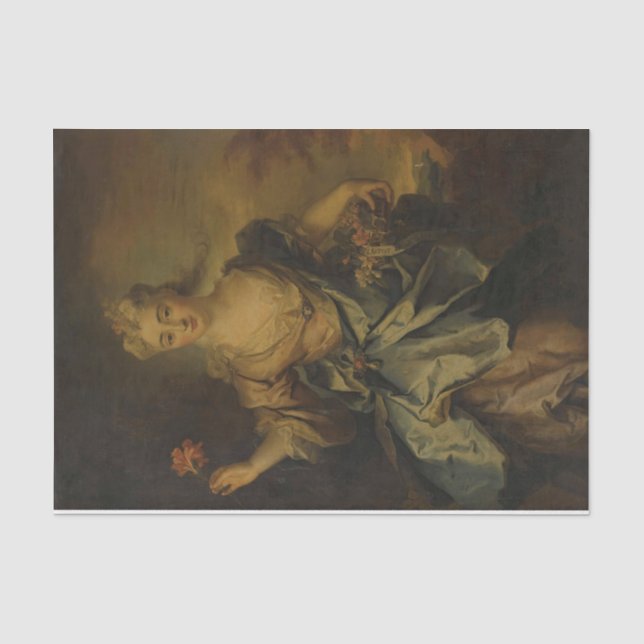 Portrait einer Lady von Nicolas de Largilliere Seidenpapier (Vorderseite)
