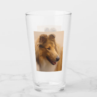 Portrait einer robusten Sable Collie Glas