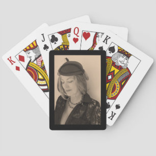 Portrait einer schönen Frau Spielkarten