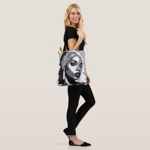 Portrait einer schwarzen Frau Tasche