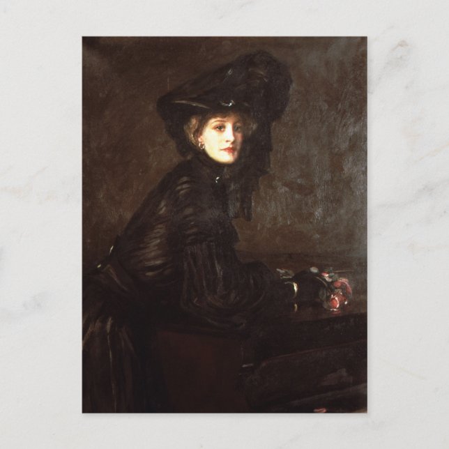 Portrait einer schwarzen Frau von Sir John Lavery Postkarte (Vorderseite)