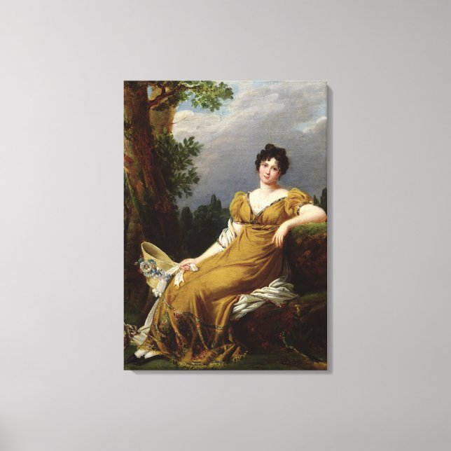 Portrait einer sitzenden Frau Leinwanddruck (Vorderseite)