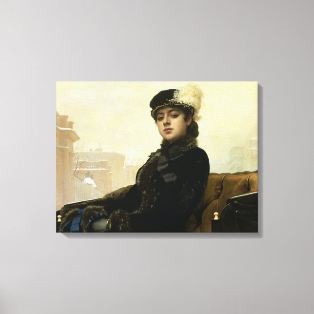 Portrait einer unbekannten Frau, 1883 Leinwanddruck (Vorderseite)