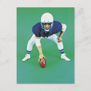 Portrait eines amerikanischen Fußballspielers Postkarte