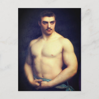 Portrait eines Athleten Postkarte