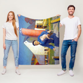 Portrait eines Bauern Farm Life NC Wyeth 1943 Fleecedecke