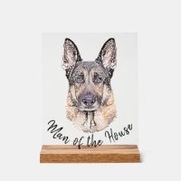Portrait eines deutschen Schäferhunds Sketched Art