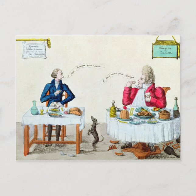 Portrait eines Gluttons Postkarte (Vorderseite)
