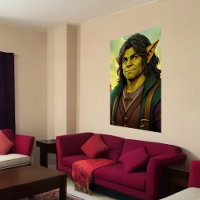 Portrait eines Hybrid-Orcs mit Halfling | Art der