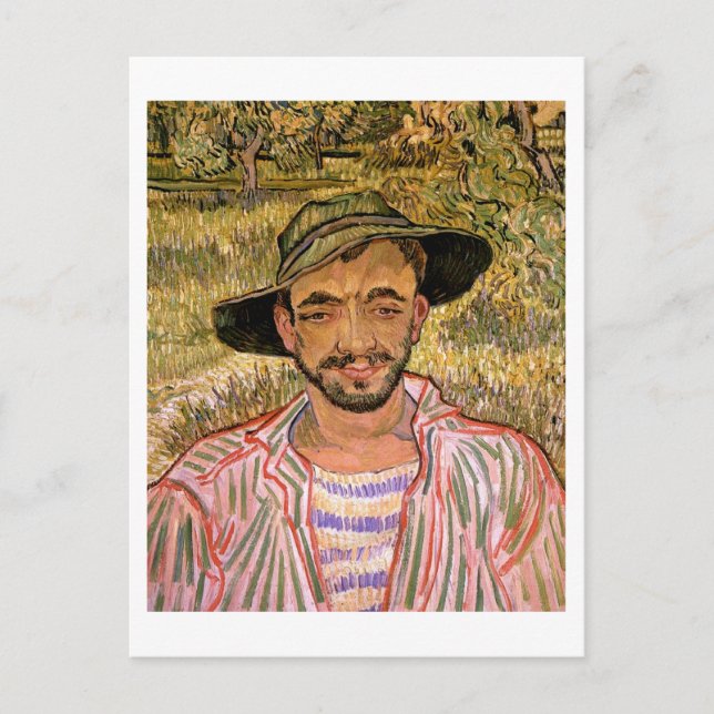 Portrait eines jungen Bauern, Vincent van Gogh Postkarte (Vorderseite)