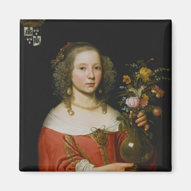 Portrait eines jungen Mädchens Magnet (Vorne)