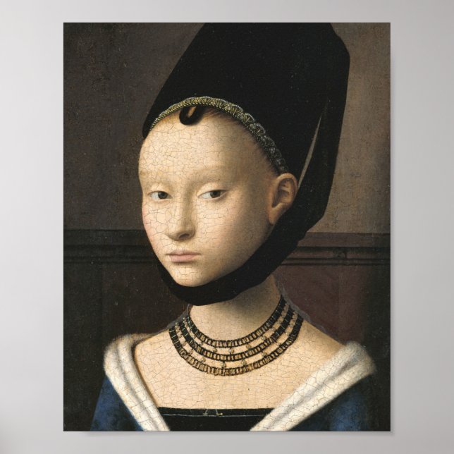 Portrait eines jungen Mädchens - Petrus Christus Poster (Vorne)
