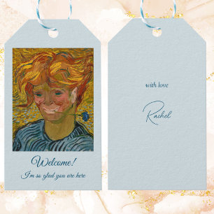 Portrait eines jungen Mannes mit Cornflower, Van G Geschenkanhänger