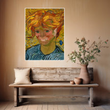 Portrait eines jungen Mannes mit Cornflower, Van G