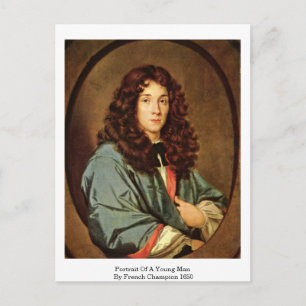Portrait eines jungen Mannes von einem französisch Postkarte
