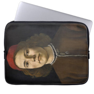 Portrait eines jungen Mannes (von Sandro Botticell Laptopschutzhülle