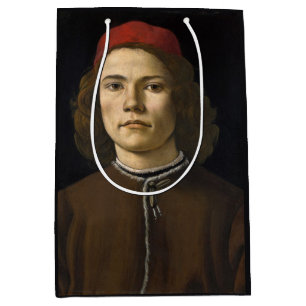 Portrait eines jungen Mannes (von Sandro Botticell Mittlere Geschenktüte