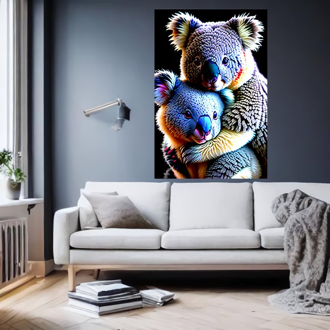 Portrait eines Koala-Kindes und einer Mutter | Art Poster (Von Creator hochgeladen)