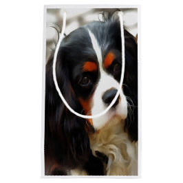 Portrait eines Königs Charles Cavalier Spaniel Kleine Geschenktüte