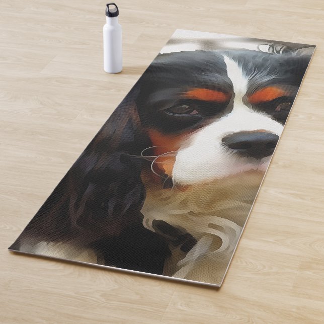 Portrait eines Königs Charles Cavalier Spaniel Yogamatte (Beispiel)