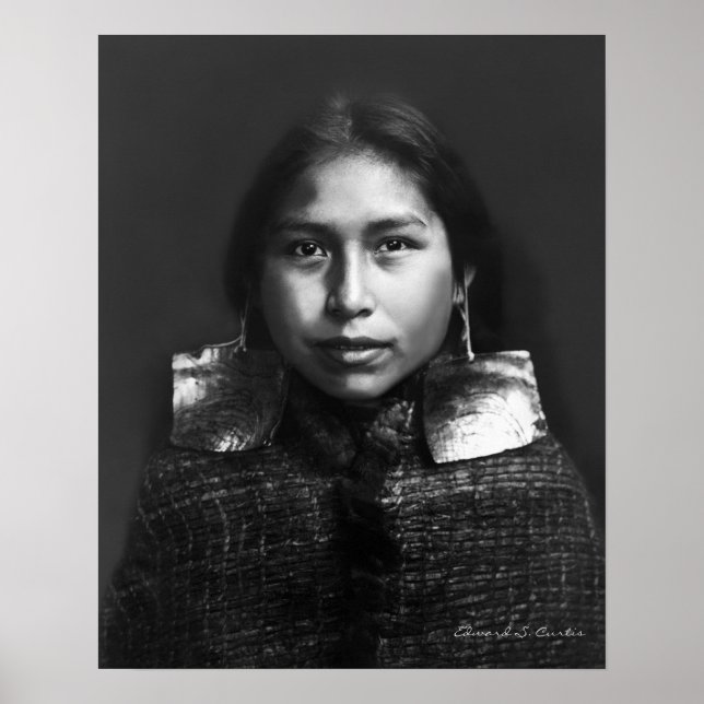Portrait eines Mädchens aus Tsawatenok - 1914 Poster (Vorne)