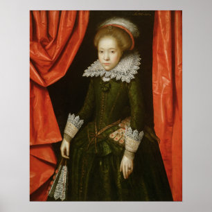 Portrait eines Mädchens der Familie de Ligne Poster
