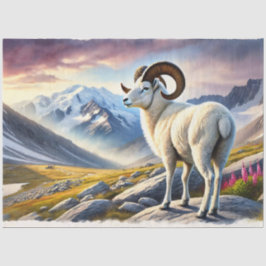 Portrait eines majestätischen Dall Ram Decoupage Seidenpapier