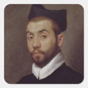 Portrait eines Mannes, vermutlich Clement Marot Quadratischer Aufkleber