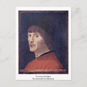 Portrait eines Mannes von Antonello da Messina Postkarte