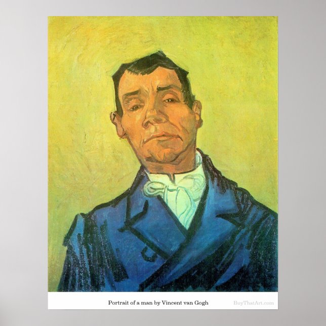 Portrait eines Mannes von Vincent van Gogh Poster (Vorne)