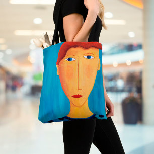 Portrait eines Menschen, moderne Kunstmalerei Tasche