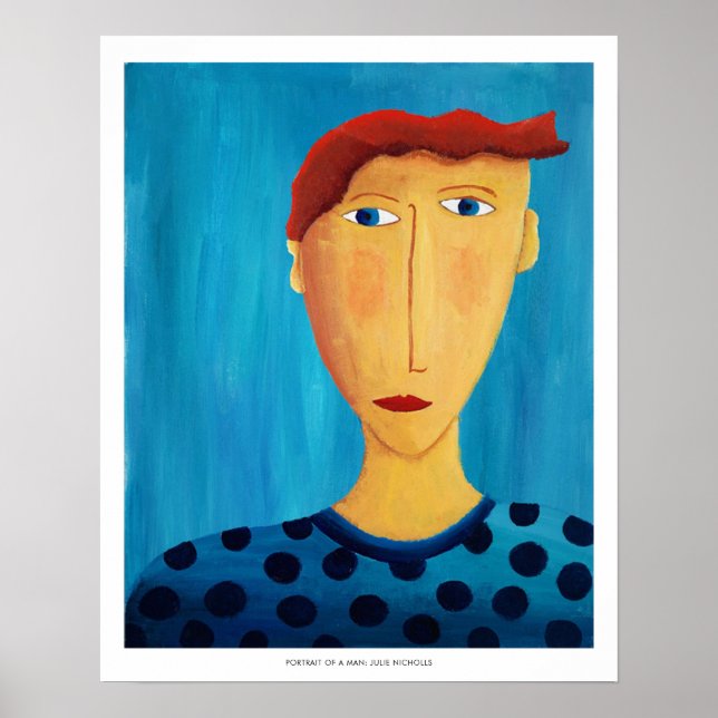 Portrait eines Menschen zeitgenössische Malerei Ar Poster (Vorne)