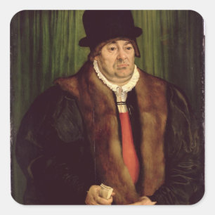 Portrait eines Münchner Aristokraten, 1559 Quadratischer Aufkleber