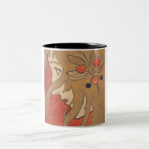 Portrait eines schönen Mädchen in Rot (Jugendstil)