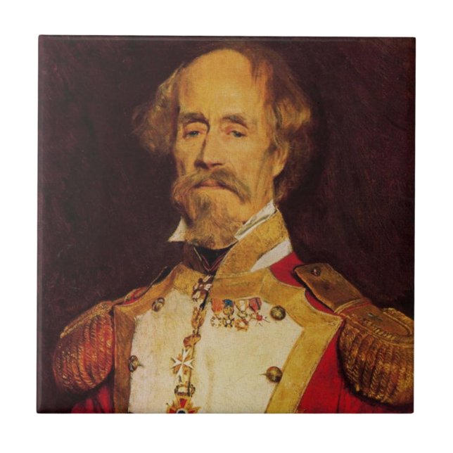 Portrait eines spanischen Generals Fliese (Vorderseite)