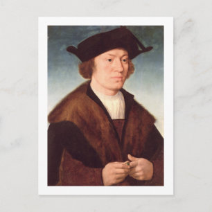 Portrait eines unbekannten Mannes, 1520 (Öl auf Ta Postkarte