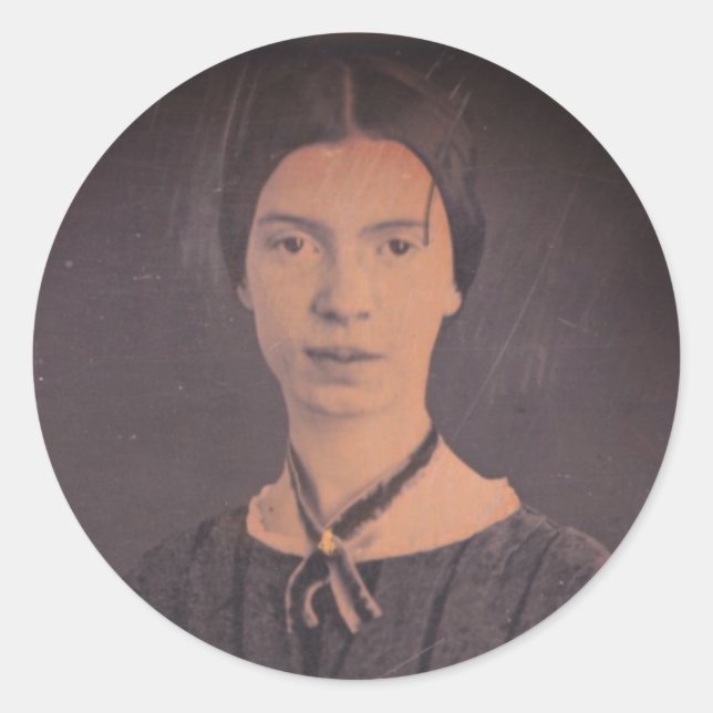 Portrait Emily Dickinson Runder Aufkleber (Vorderseite)
