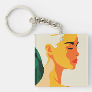 Portrait Femme Amusante Portrait Abstrait moderne 