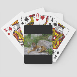 Portrait-Foto eines sibirischen Tigers Spielkarten