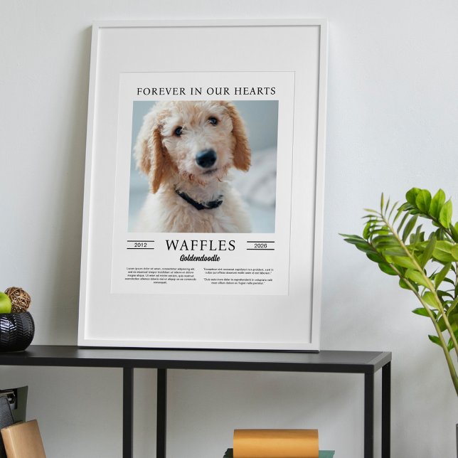 Portrait-Foto für Hunde mit weißer schwarzer Typog Poster (Von Creator hochgeladen)