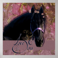 Portrait Friesian DIAMOND - Poster