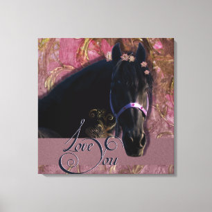 Portrait Friesian DIAMOND - Toile Enveloppée