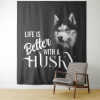 Portrait Head Siberischer Husky mit blauen Augen