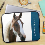 Portrait Ihres Fotos für Pferde Laptopschutzhülle<br><div class="desc">Passen Sie Ihre eigene Laptop-Hülle an, mit einem Namen und einem Bild Ihres Pferdes. Klicken Sie auf 'Personalize', um Ihr bevorzugtes Foto hochzuladen, und ein Name, der im blauen Fenster erscheint. Ihr Laptop wird unverkennbar sein, wenn Sie dieses stilvolle, individuelle Cover verwenden, das mit einem fotografischen Portrait Ihres Pferdes personalisiert...</div>