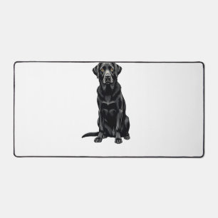 Portrait Illustré de Chien Labrador Retriever Noir