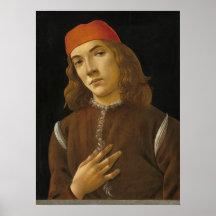Portrait Jeunesse - Sandro Botticelli Poster d'Art