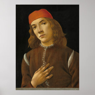 Portrait Jeunesse - Sandro Botticelli Poster d'Art