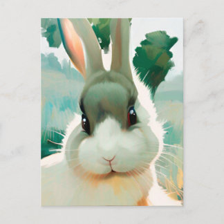 Portrait lapin 032 Carte postale